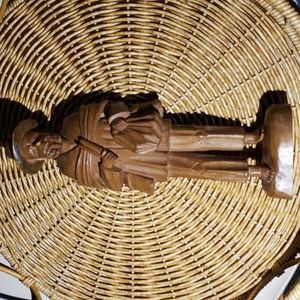 Hand carved wooden sculpture 12in